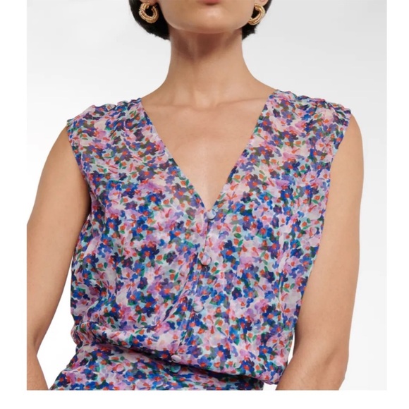 VERONICA BEARD Cayson Floral Fit and Flare Mini Spring dress size 00 100% silk - Picture 2 of 14